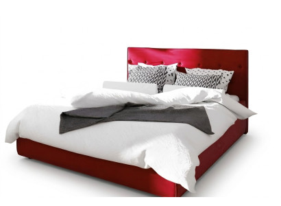 Bett Design Doppel Bettfunktion Hotel Textil Schlafzimmer Betten Bettrahmen Rot