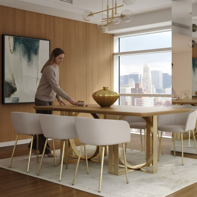 Stühle Sessel Esszimmerstuhl Esszimmer Stühl Stoff Lehn Holz Luxus Sitz Neu