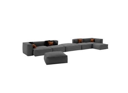 XXL Luxus Sofa Sitz Sofas Stoff Wohnzimmer Design Couchen Polster Modern 590 cm