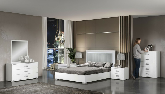 Moderná drevená nočná skrinka set do spálne
