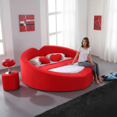 Designer Bett in Herzform Flitterwochen Bett Luxus Bettgestell Bett Bordell