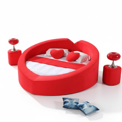 Designer Bett in Herzform Flitterwochen Bett Luxus Bettgestell Bett Bordell