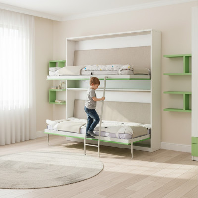Doppelbett Platzsparend Betten Etagen Bett Schrank Betten Hochbett Wandbett Neu