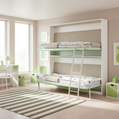 Doppelbett Platzsparend Betten Etagen Bett Schrank Betten Hochbett Wandbett Neu