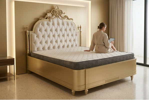 Chesterfield Holz Doppelbett Betten Design Polster Bett Ehe Schlafzimmer 180x200