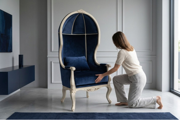 Design Sessel Abstrakte Holz Relax Lehn Lounge Wohnzimmer Möbel Stühle Stuhl Neu