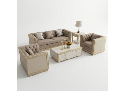 Garnitur 3+1 Sitzer Sitz Polster Sofas Couchen Garnituren Neu Design Couch Sofa