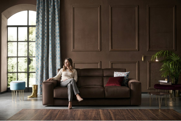 Luxus Möbel Wohnzimmer Sofas Sofa 3 Sitzer modern Echtholz Italienischer Stil