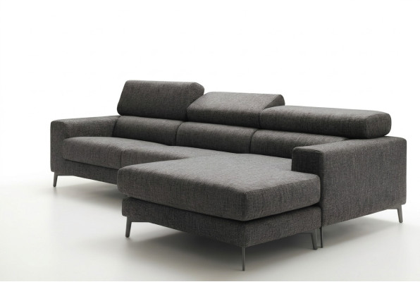 Design Polster Wohnzimmer Moderne Luxus Ecke Textil Holz Sofa L-Form alfitalia