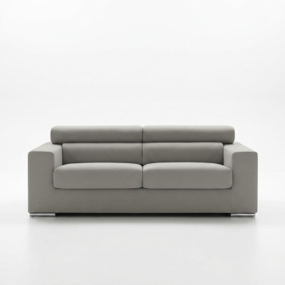 Sofa 3 Sitzer Couch Moderne Luxus Polster Sitz Sofa Textil Grau Stoff alfitalia