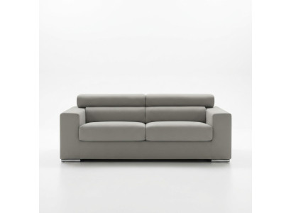 Sofa 3 Sitzer Couch Moderne Luxus Polster Sitz Sofa Textil Grau Stoff alfitalia