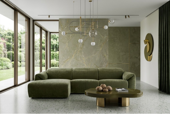 Sofas Textilsofa Couch Wohnlandschaft Sofa Sitz Esk Ecksofa L-form Italien Neu