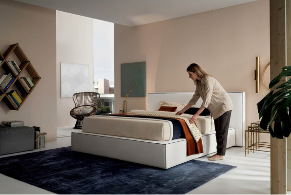 Italienische Designer Bett Schlafzimmer Betten Textil Hotel Luxus Polster Möbel