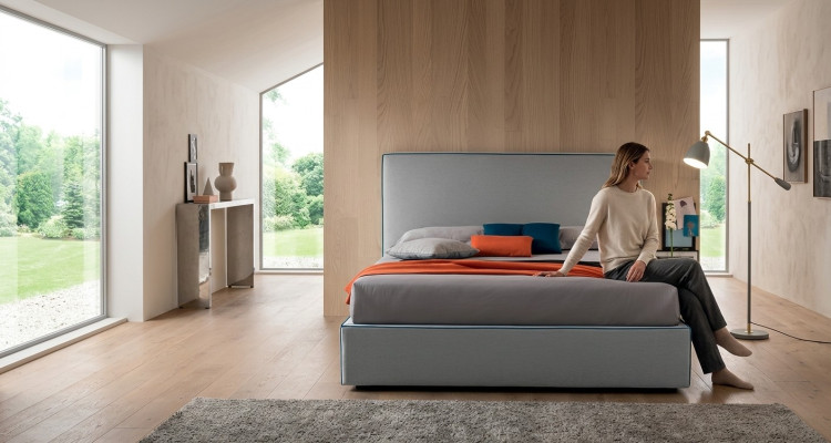Luxus Betten Textil Hotel Polster Sitz Textil Italien Designer Bett Schlafzimmer