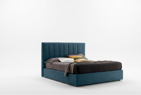 Designer Bett Schlafzimmer Betten Textil Luxus Hotel Stoff Polster Sitz Italien