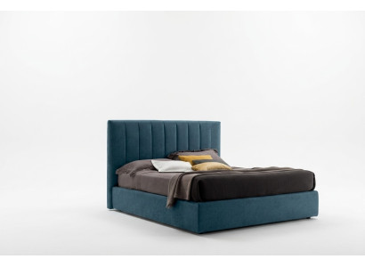 Designer Bett Schlafzimmer Betten Textil Luxus Hotel Stoff Polster Sitz Italien