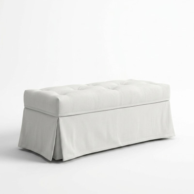 Luxus Landhaus Stil Hocker Möbel Polsterhocker Design Sitz Sitzbank Fußhocker