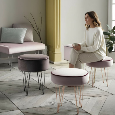 Sitzhocker Ottomane Hocker Sitz Beistell Fußhocker Rund Hocker Polsterhocker