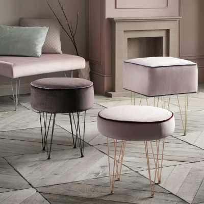 Sitzhocker Ottomane Hocker Sitz Beistell Fußhocker Rund Hocker Polsterhocker