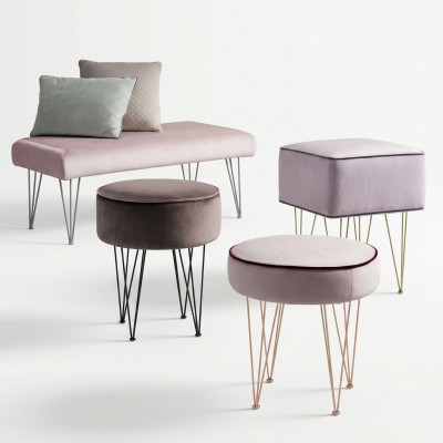 Sitzhocker Ottomane Hocker Sitz Beistell Fußhocker Rund Hocker Polsterhocker