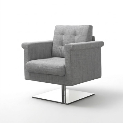 Design Couch Lounge Textil Sitzer Grau Möbel Einsitzer Sessel Stoff Relax Sitz