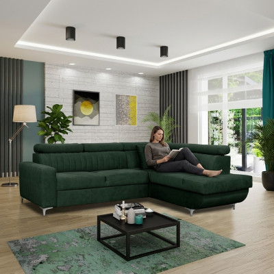 Sofas L-Form Textil Couch Ecke Sitz Sofa Wohnzimmer modern Grüne Couchen Möbel