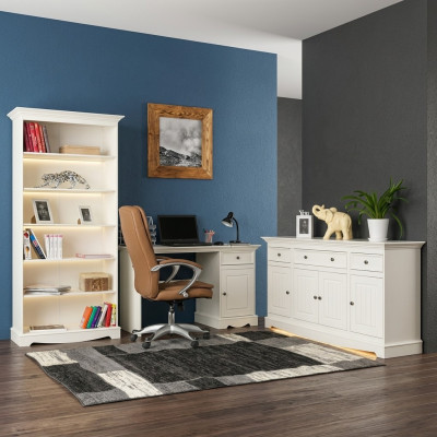 Büro Set Garnitur 3 tlg. Möbel Schreibtisch Tisch Kommode Schrank Regal Komplett