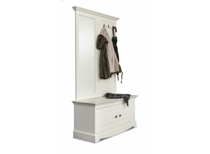 Landhaus Bauern Garderobe Holz Ständer Garderoben Schuhschrank 2tlg. Schränke