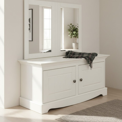Schuhschrank Landhaus Garderoben Schrank Diele Möbel Holz Holzschrank Schuhe Neu