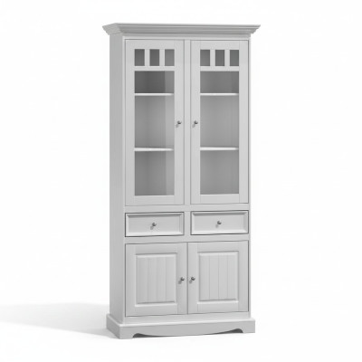 Landhaus Schrank Vitrine Kommoden XL Regal Loft Vitrine Kommodenschrank Möbel