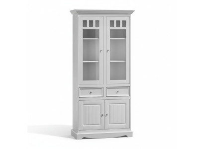 Landhaus Schrank Vitrine Kommoden XL Regal Loft Vitrine Kommodenschrank Möbel