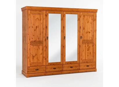 Kleiderschrank Landhaus Stil Möbel Schrank Holz Schlafzimmer Schränke Braun Neu