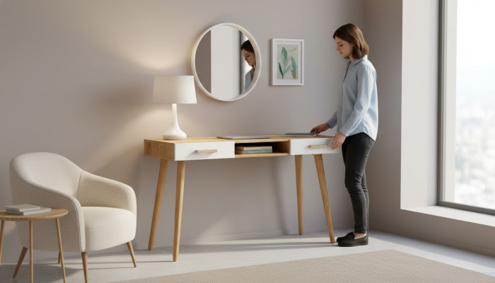 Schreibtisch Tisch Schreibtische Büro Chef Tische Einrichtug Möbel Holz Neu