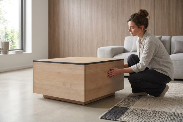 Beistell Tisch Couchtisch Echtes Holz Einrichtung Möbel Eiche 80x80cm Neu Tische