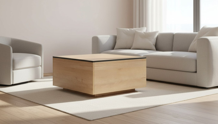 Beistell Tisch Couchtisch Echtes Holz Einrichtung Möbel Eiche 80x80cm Neu Tische