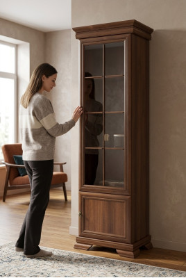 Vitrinen Vitrinenschrank Schrank Glasschrank Bücher Klassische Vitrine Kommoden