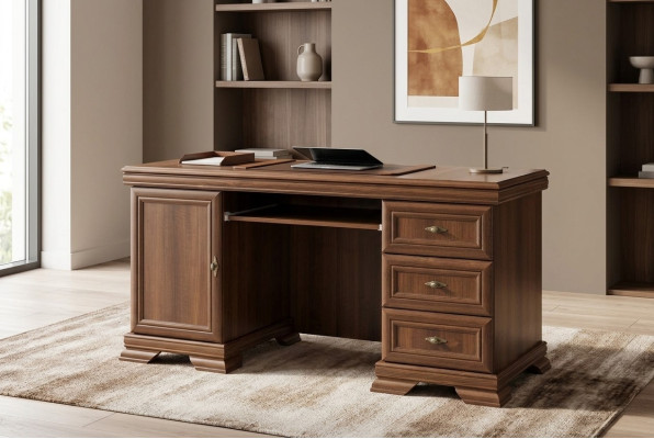 Tische Büro Handarbeit Vollholz Möbel Holz Büro Schreibtisch Klassischer Tisch