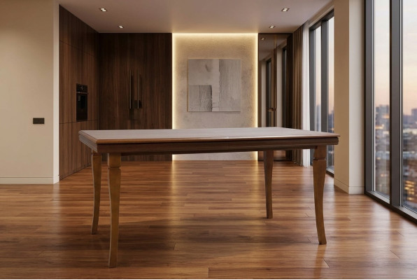 Esszimmer Wohnzimmer klassisch Braun Büro Designer Esstisch Design Tisch Holz
