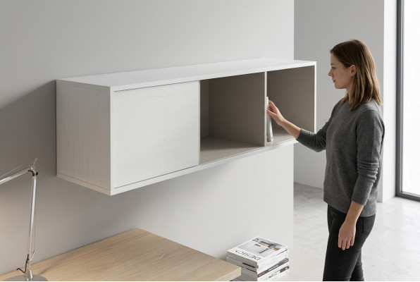 Moderne Ablage für Wohnzimmer Regal Holz Bücher Wandregal Neu Siena Mati