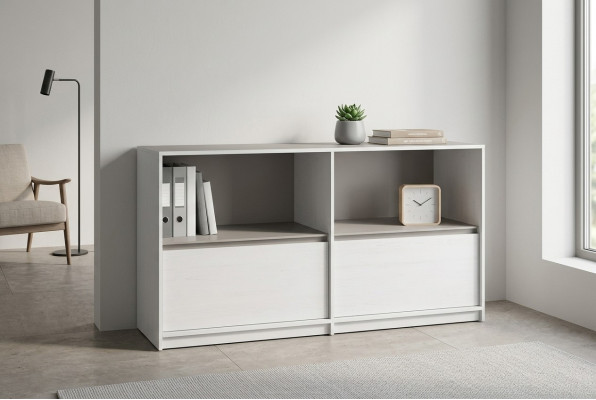 Kommode Schrank in verschiedenen Farben 2 Schubladen Anrichte Highboard Kommoden
