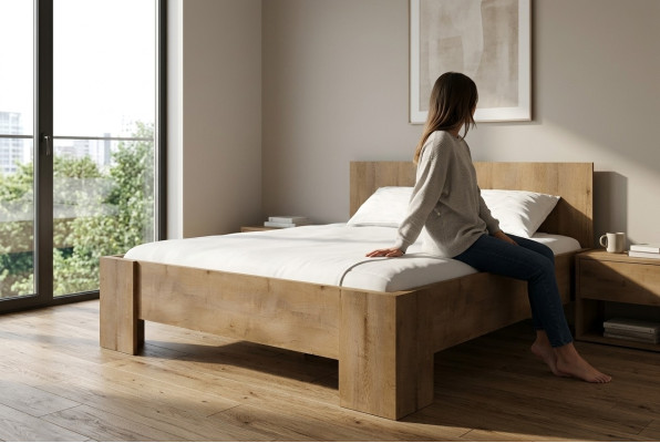 Schlaf Zimmer Holz Luxus Design Bett Polster Doppel Hotel Betten Ehe 180x200cm
