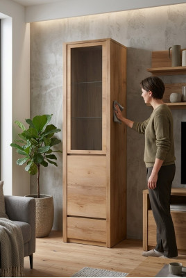 Designer Hoch Schrank Kommode Vitrine Holz Luxus Schränke Side Low Board