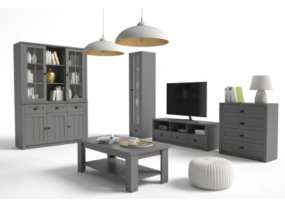 Wohnzimmermöbel Set Designer Wohnzimmer Sideboard Couchtisch Einrichtung 5tlg.