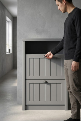 Schuhschrank Fach Kommode Holz Massive Möbel Schuhregal Regal Garderobe neu