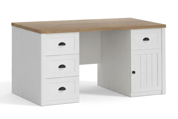 Schreibtisch Holz Holztisch Massiver Tisch Büromöbel Landhaus Büro Möbel Tische