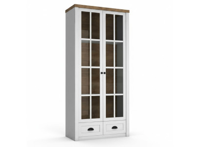 Klassisch Glas Bar Holz Schrank Glasschrank Vitrine Vitrinenschrank Wohnzimmer