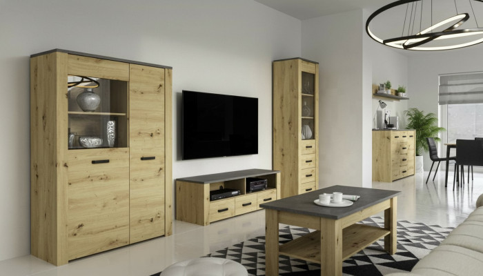 Wohnzimmer Sideboard 2x Vitrine 3tlg. Wohnwand Neu Wohnzimmermöbel Set Designer