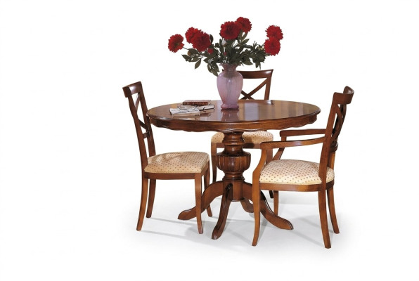 Design Ess Zimmer Rund Tisch Set Garnitur 4 tlg Sets Italienische Möbel Komplett