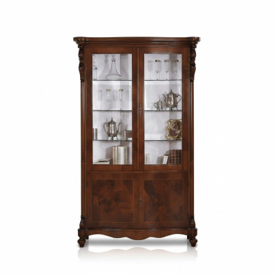 Luxus Schrank Holz Möbel Schränke Vitrine Regal Aktenschrank Glasschrank Antik