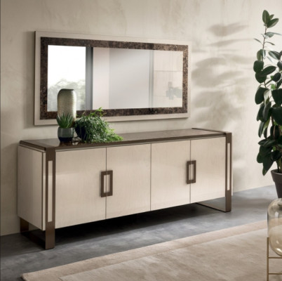 Edle Design Konsole Holz Spiegel Sideboard Anrichte Schrank 2tlg. Konsolentisch